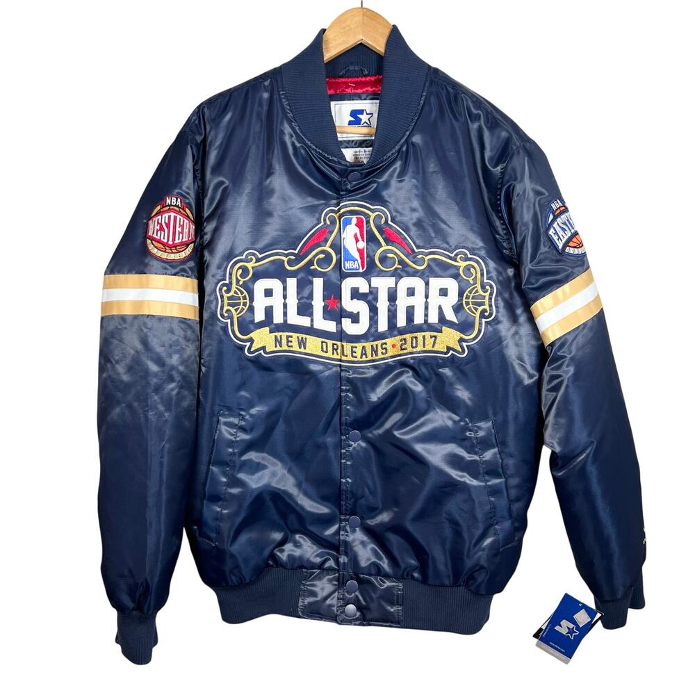 NWT Starter All Star Game New Orleans 2017 Satin Jacket Large 24x30